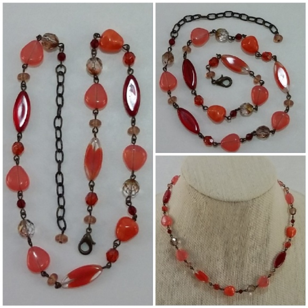 Multi Shapes and Colors Beaded Necklace